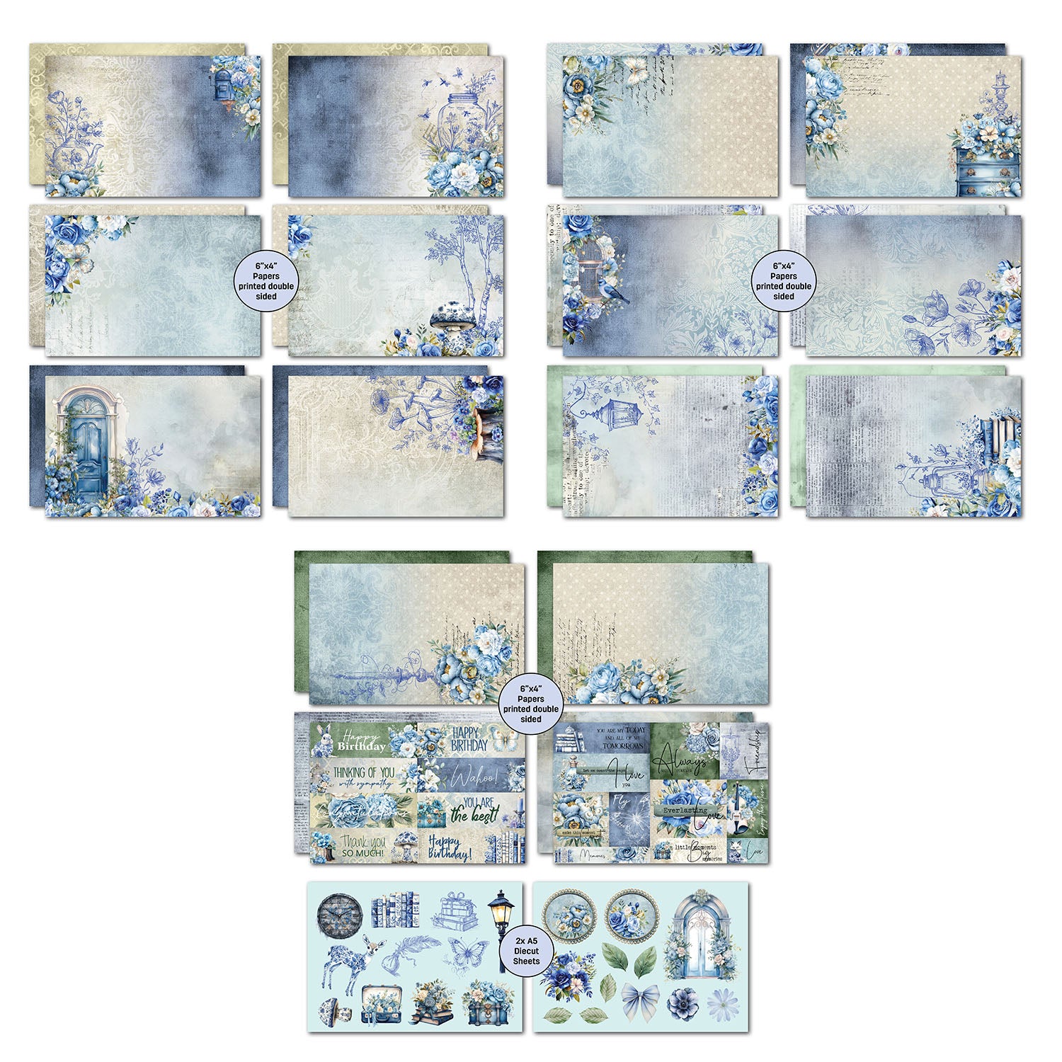 3Quarter Designs Twilight Ink 6x4 Card Pack 3q-cc-twilightink cardstock