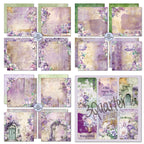 3Quarter Designs Violet Dreams 8x8 Paper Pack and Diecuts 3q-pp8-violetdreams cardstock