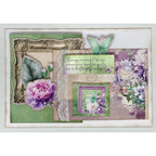 3Quarter Designs Violet Dreams 8x8 Paper Pack and Diecuts 3q-pp8-violetdreams gold picture frame lightbulb card 