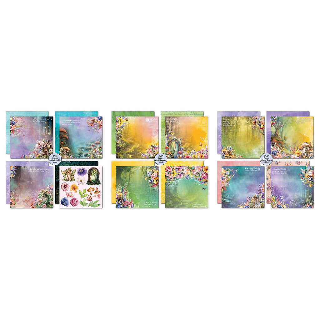 3Quarter Designs Visiting Fairyland 6x6 Paper Pack 3q-pp6-visitingfairyland sheets