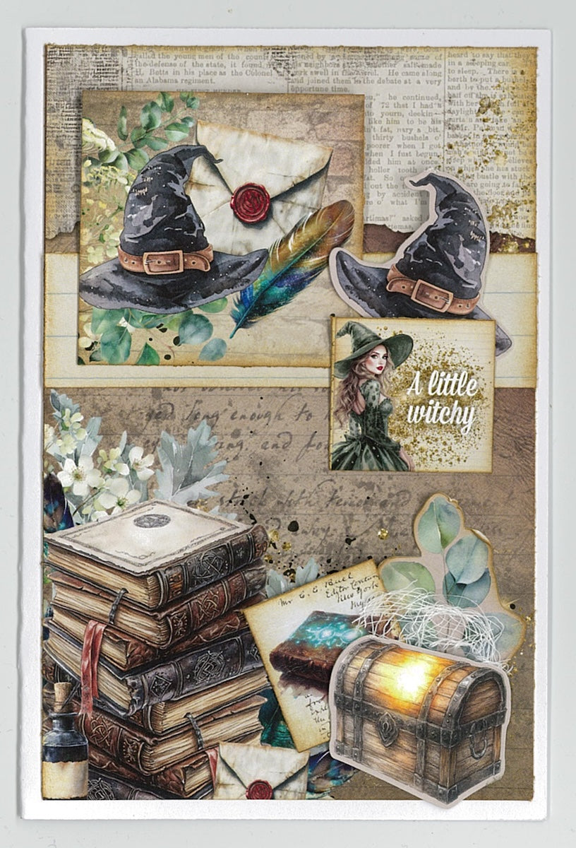 3Quarter Designs Wand Academy 6x4 Card Pack 3q-cc-wandacademy a little witchy card
