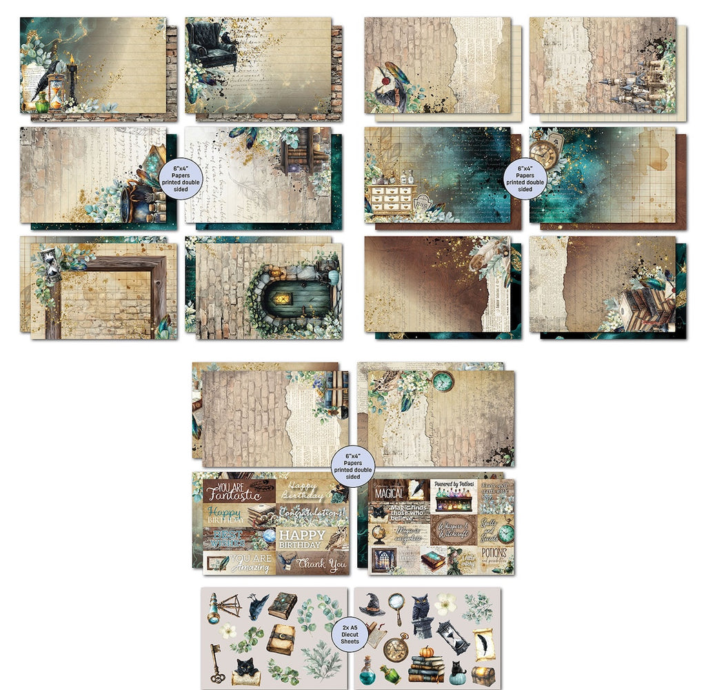 3Quarter Designs Wand Academy 6x4 Card Pack 3q-cc-wandacademy inner contents