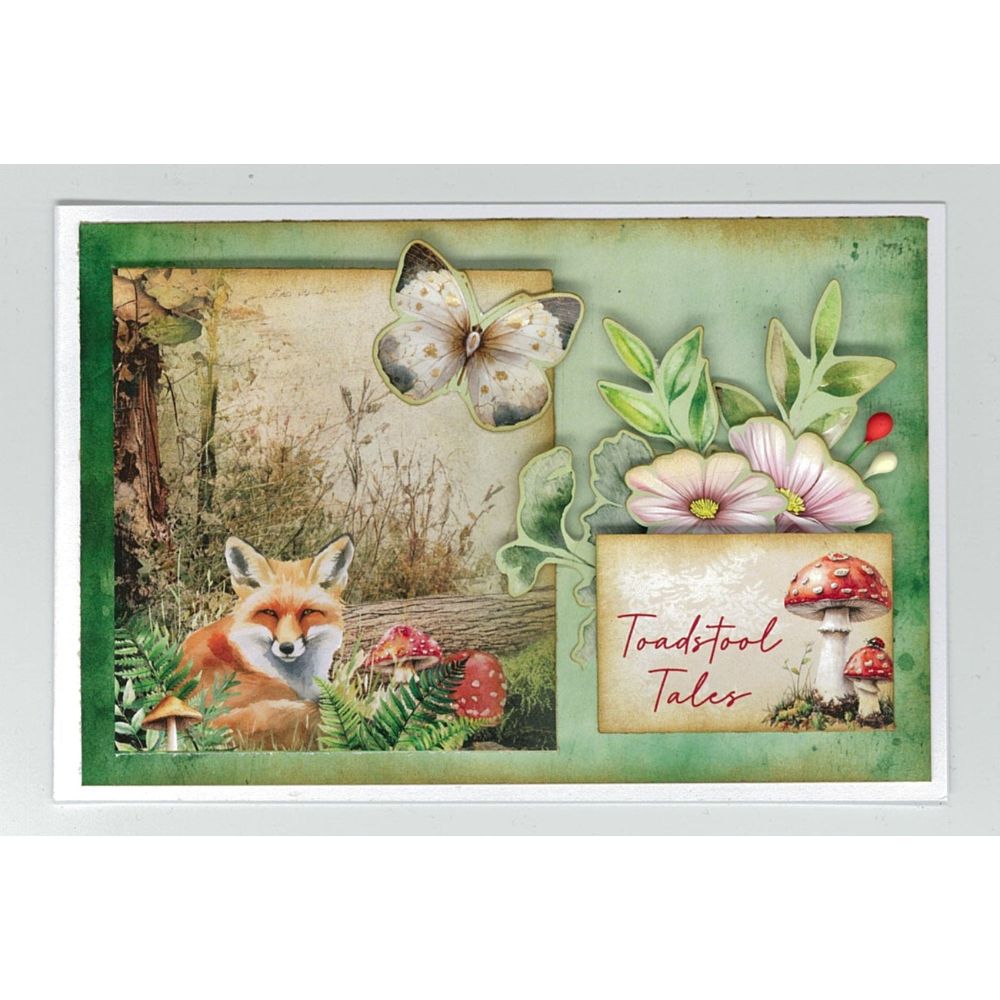 3Quarter Designs Woodland Hollow 6x4 Card Pack 3q-cc-woodlandhollow fox mushrooms butterfly toadstool tales card