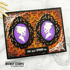 Whimsy Stamps Forever Cameo Frame Dies wsd214 get your spook on