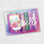 Paper Rose Rainbow Wood 12x12 Paper 31019 hello