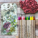 Tim Holtz Distress Watercolor Pencils 73 Bundle Ranger Floral Tag | color-code:ALT04