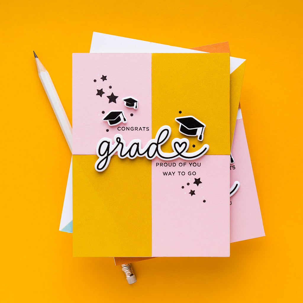 CZ Design Stamps and Dies Grad Basics set992gb Moments in Time Graduation Card | color-code:ALT10