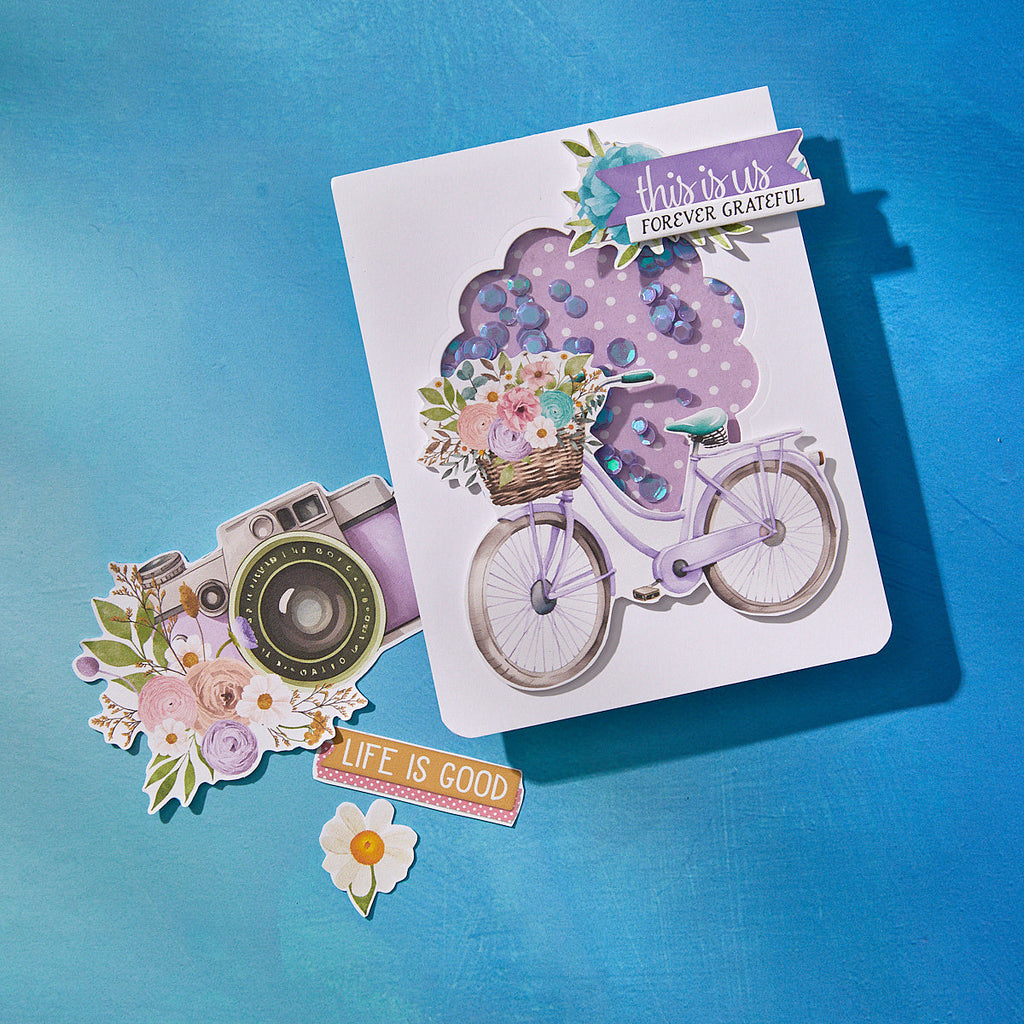 Spellbinders Scallop Journal Cards Etched Dies Simple Stories s4-1438 grateful