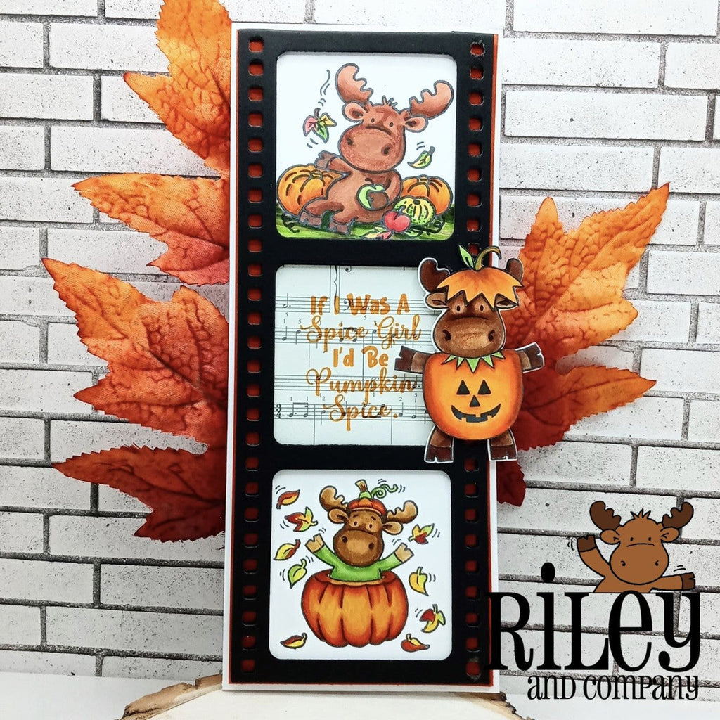 Riley And Company Funny Bones Spice Girl Cling Rubber Stamp rwd-1193 pumpkin fun