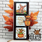 Riley And Company Funny Bones Spice Girl Cling Rubber Stamp rwd-1193 pumpkin fun