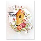 Penny Black Cling Stamp Birdhouse Beauty 40-922 happy birthday