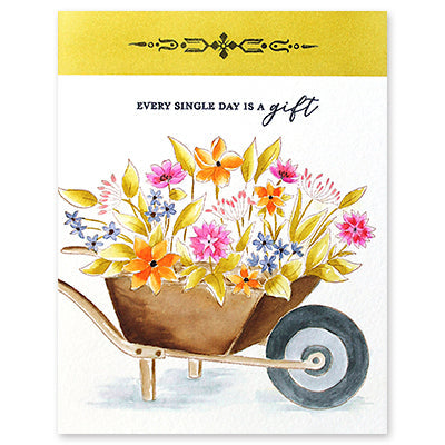 Penny Black Lets Garden Cling Stamp 40-928 what a gift