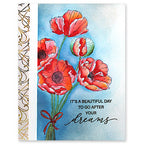 Penny Black Cling Stamp Vivid 40-930 red poppies