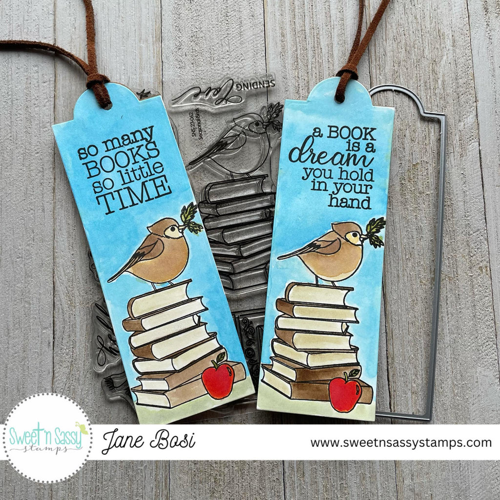 Sweet 'N Sassy Seasonal Birds Clear Stamps sns-23-062 Colorful Bookmarks