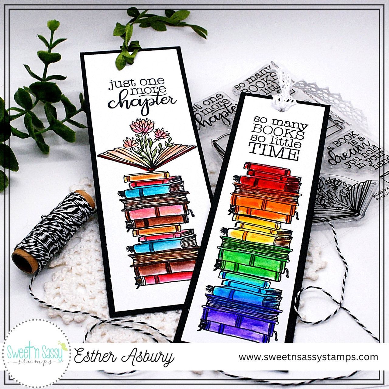 Sweet 'N Sassy Read More Clear Stamp sns-23-064 Colorful Bookmarks