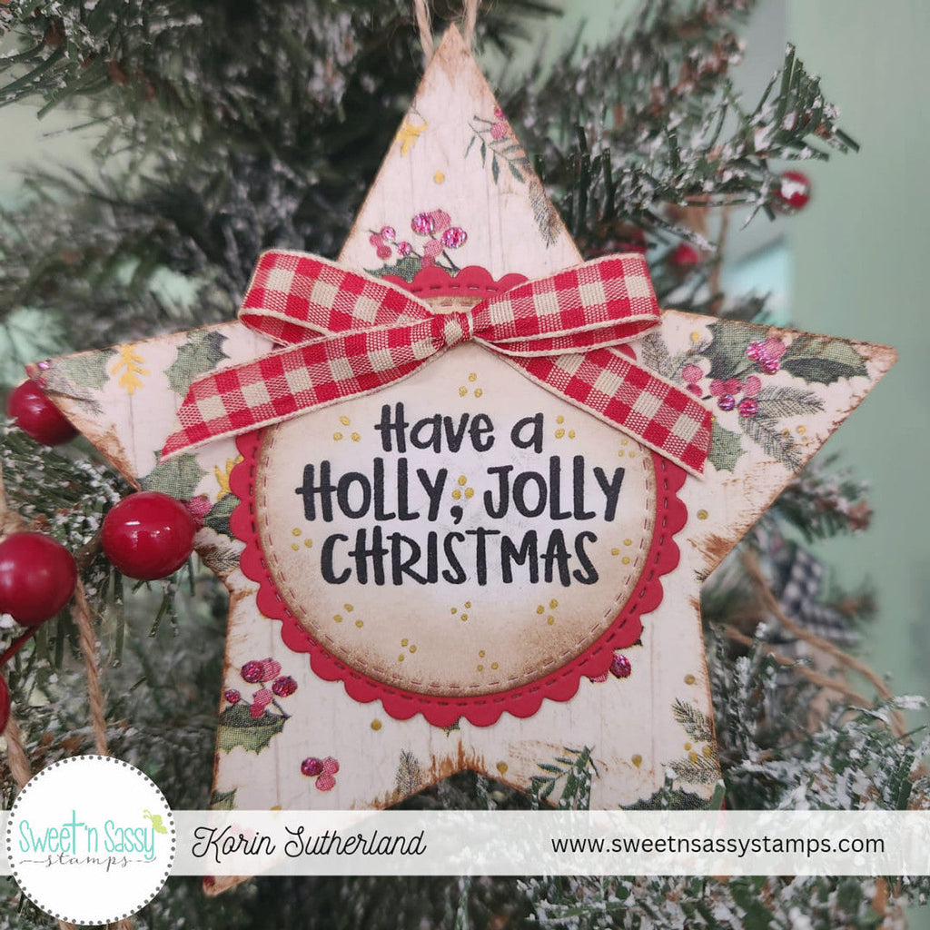 Sweet 'N Sassy Stitched Circles 2 Dies snsd-0256 Christmas Star Ornament