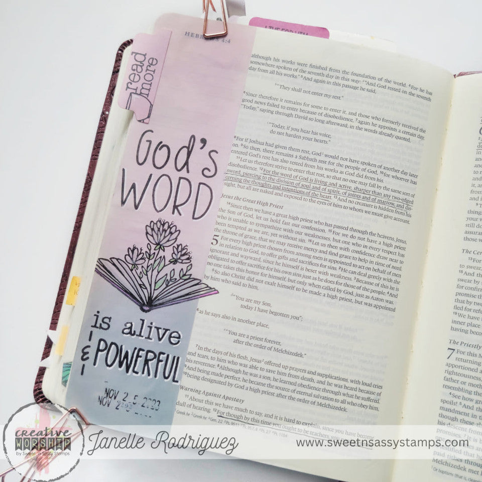 Sweet 'N Sassy Read More Clear Stamp sns-23-064 God's Word Journaling
