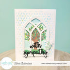 Sweet 'N Sassy Cathedral Window Die snsd-0258 With Sympathy Card