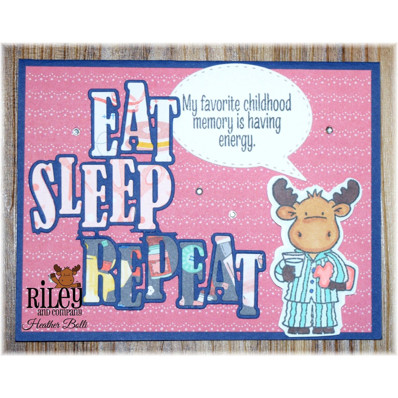Riley and Company Funny Bones My Favorite Childhood Memory Clear Stamp rwd-1209 pajamas