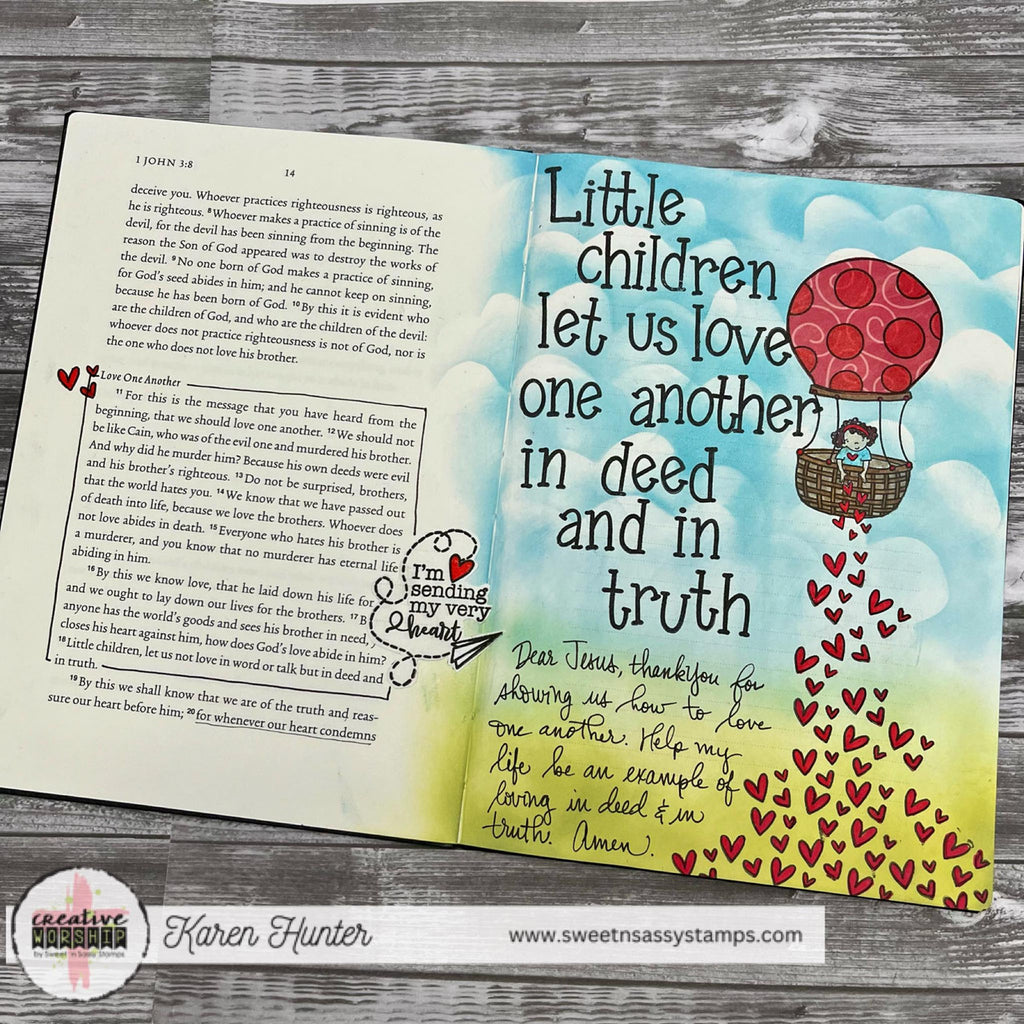 Sweet 'N Sassy Love Is In The Air Clear Stamps sns-24-001 Bible Journaling