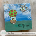 Sweet 'N Sassy Love Is In The Air Clear Stamps sns-24-001 All My Love Mixed Media Painting