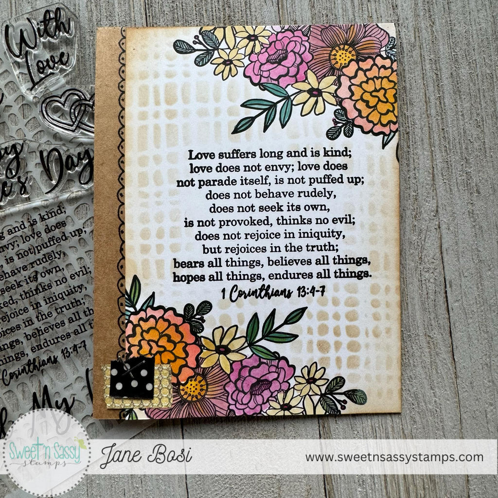 Sweet 'N Sassy With Love Clear Stamps sns-24-004 Bible Journaling