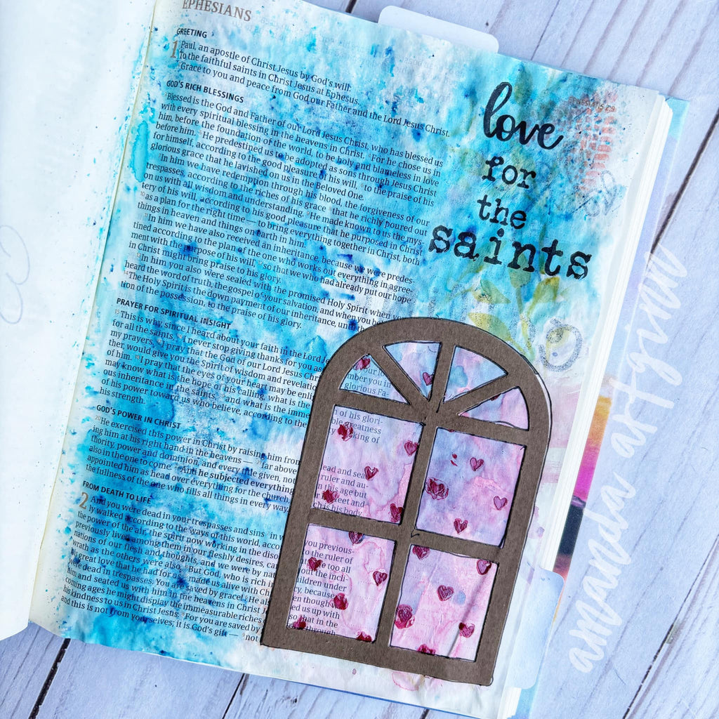 Sweet 'N Sassy Arched Window Stencil st-24-02 Bible Journaling