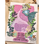 Riley and Company Funny Bones Sea Hag Clear Stamp rwd-1223 pretty pink