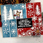 Riley and Company Funny Bones I Love Snow Clear Stamp rwd-1214 snowy forest