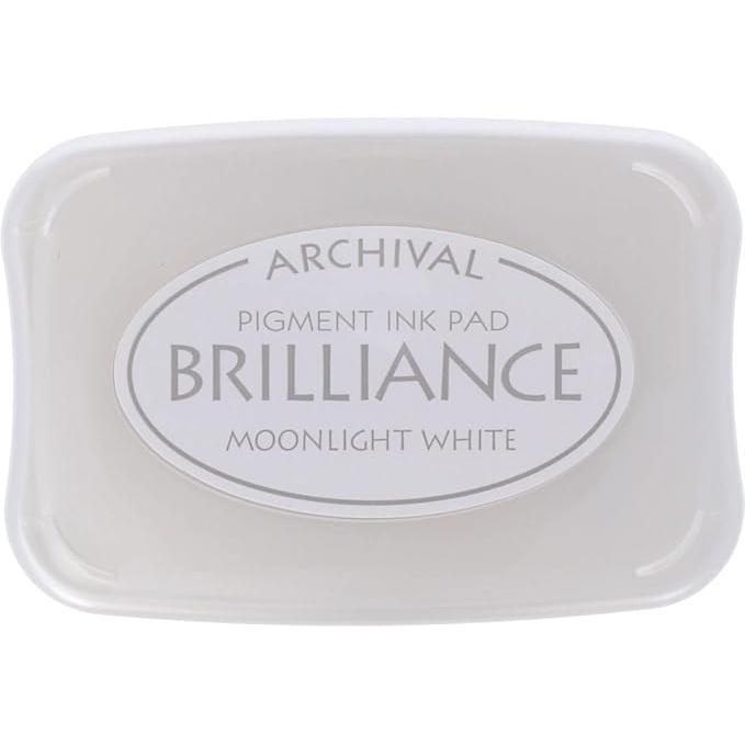 Tsukineko Brilliance MOONLIGHT WHITE Archival Ink Pad BR-80