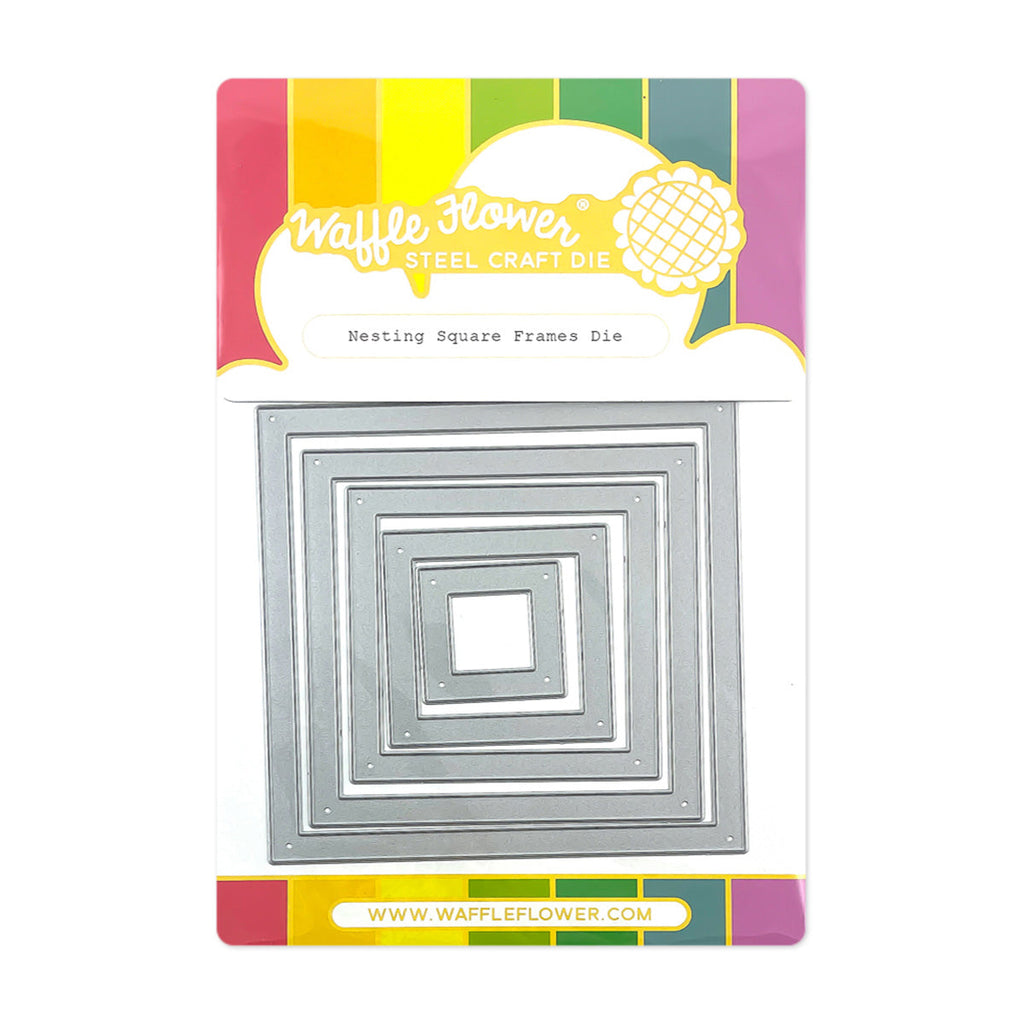 Waffle Flower NESTING SQUARE FRAMES Dies 420818