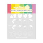 Waffle Flower Multiple Strawberries Die-n-stencil 421489