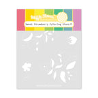 Waffle Flower Sweet Strawberry Coloring Stencil 421495