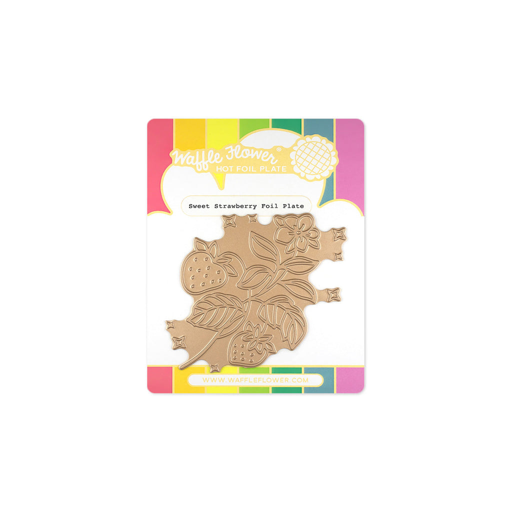 Waffle Flower Sweet Strawberry Hot Foil Plate 421496