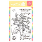 Waffle Flower Sketched Poinsettia Clear Stamps 421671