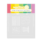 Waffle Flower Postage Collage 4th of July Stencil 421676