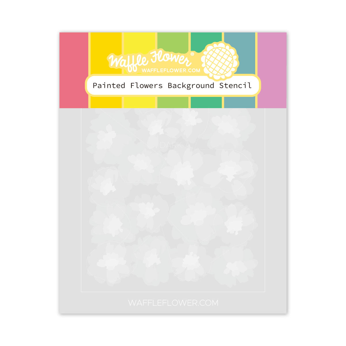 Waffle Flower Painted Flowers Background Stencils 421685