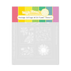 Waffle Flower Postage Collage Wild Flower Stencils 421693