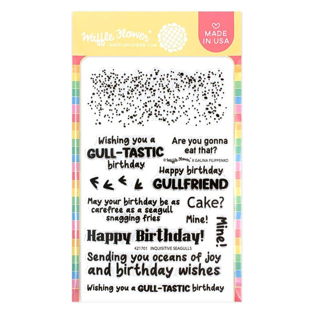 Waffle Flower Inquisitive Seagulls Clear Stamps 421701