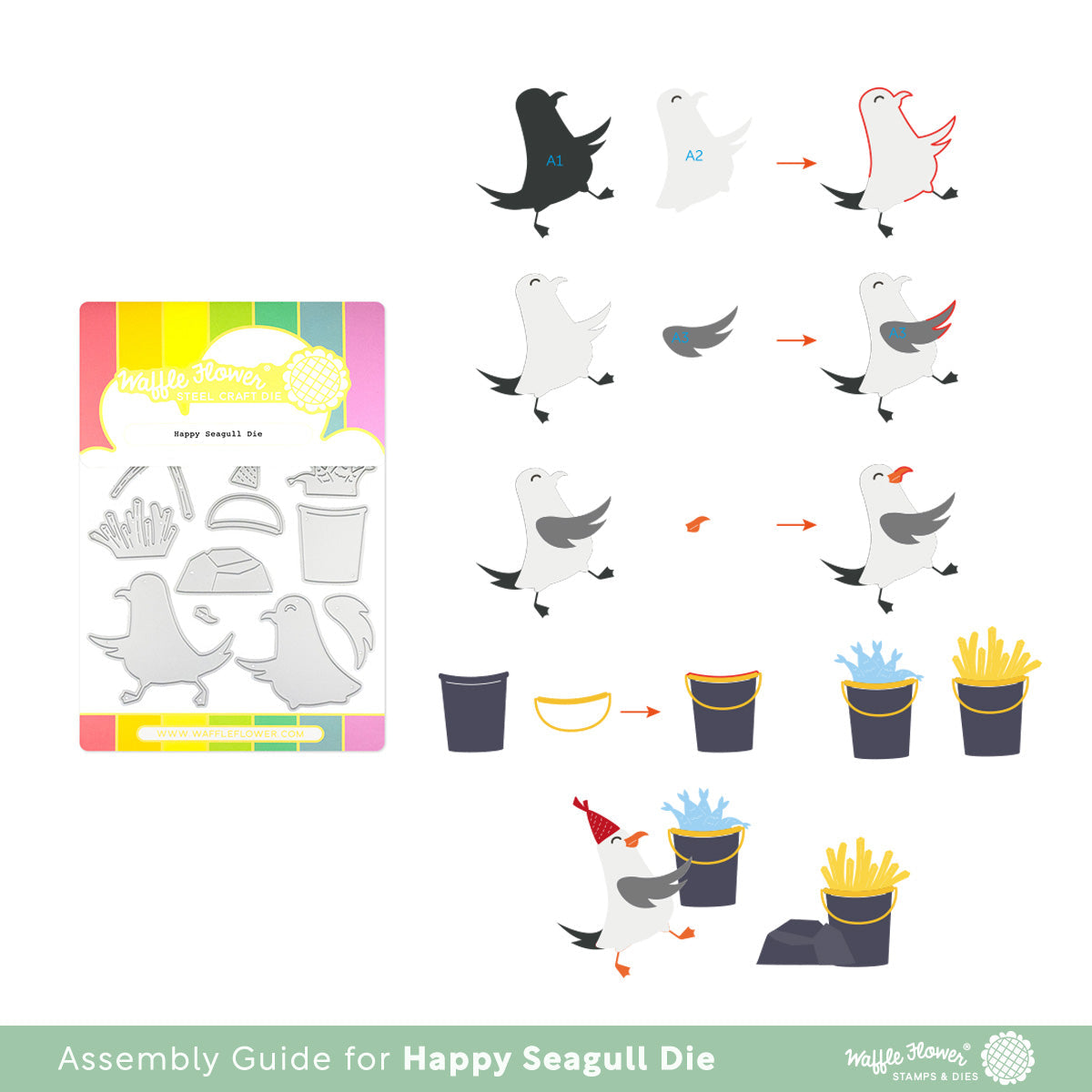 Waffle Flower Happy Seagull Dies 421707 guide