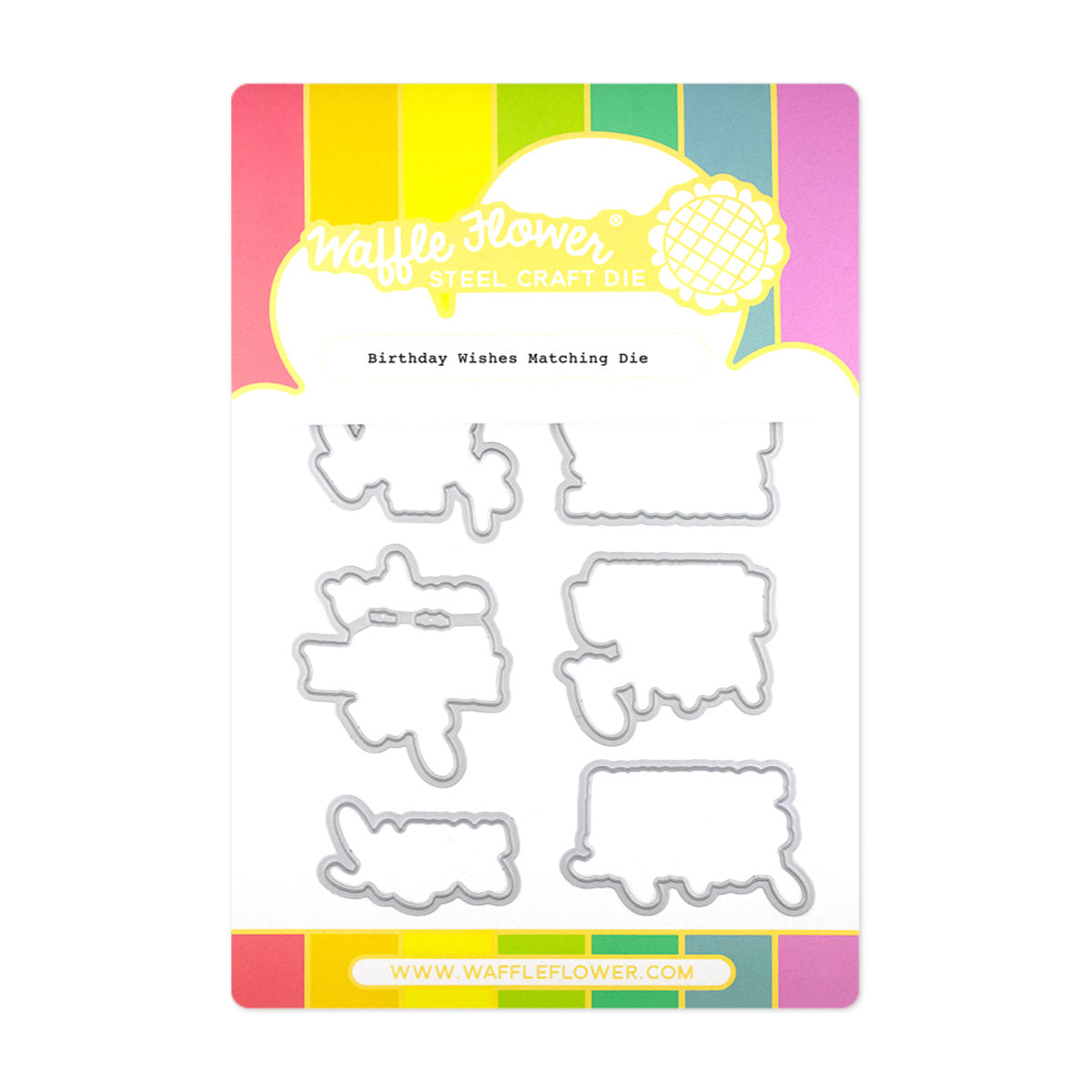 Waffle Flower Birthday Wishes Matching Dies 421722