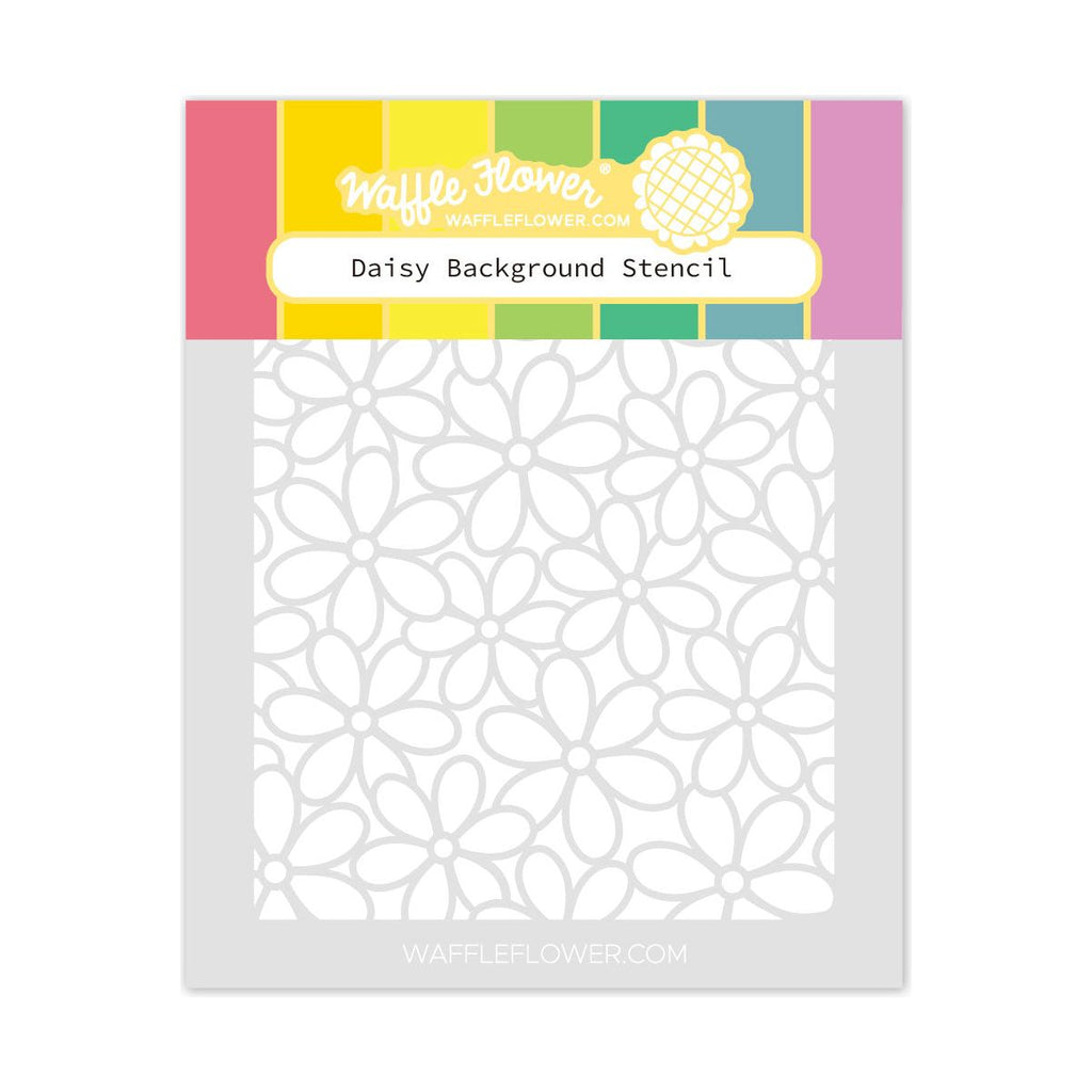 Waffle Flower Daisy Background Stencil 421729