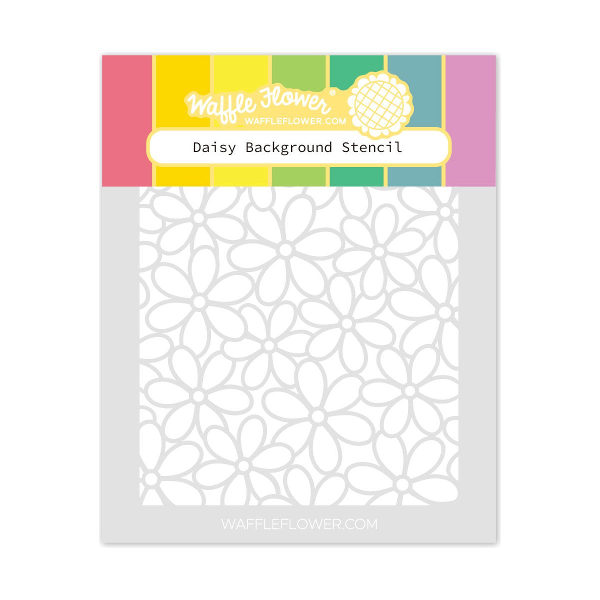 Waffle Flower Daisy Background Stencil 421729