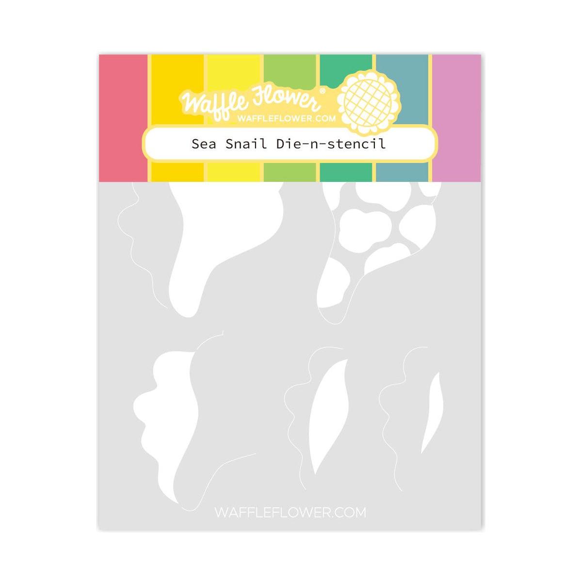 Waffle Flower Sea Snail Die n stencil 421743