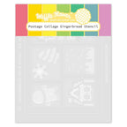 Waffle Flower Postage Collage Gingerbread Stencils 421765
