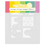 Waffle Flower Postage Collage Snowman Stencils 421766