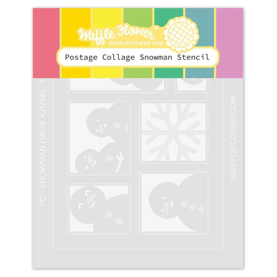 Waffle Flower Postage Collage Snowman Stencils 421766 – Simon Says