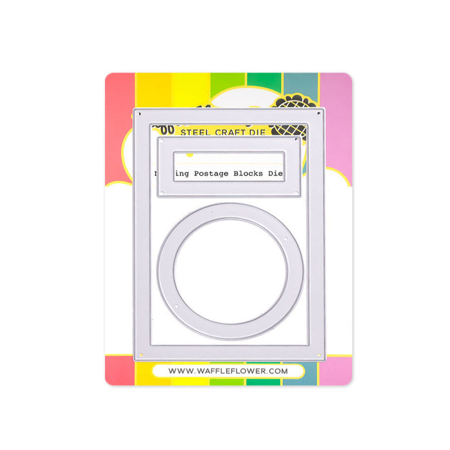 Waffle Flower Nesting Postage Collage Blocks Dies 422222