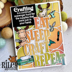 Riley and Company Funny Bones Crafting is a Scavenger Hunt Clear Stamp rwd-1240 crafting supplies