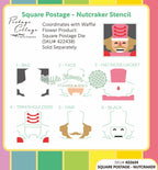 Waffle Flower Square Postage Nutcracker Stencil 422624 guide
